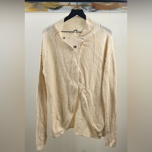 Free People Cream Alpaca Wool-Blend Sweater – Size L (measurements below)